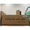 Image 3 : White Ceiling Fan with Light KT8289D-500