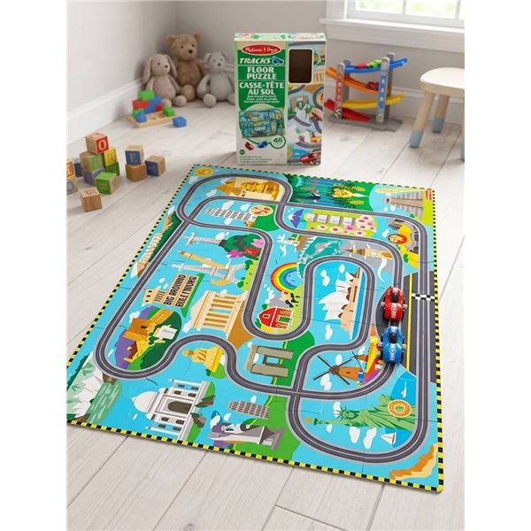 Melissa & Doug Tracks Floor Puzzle 48-Piece