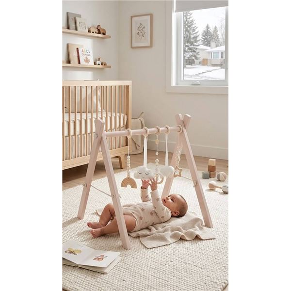 Comfy Cubs Wooden Baby Play Gym