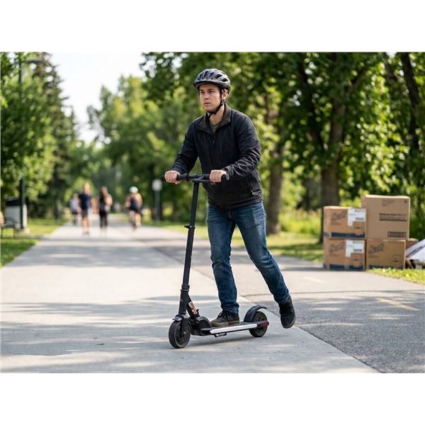 Black Electric Kick Scooter with Charger