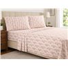 Image 1 : Comfy Bamboo World 4-Piece King Sheet Set, Pink Floral Design