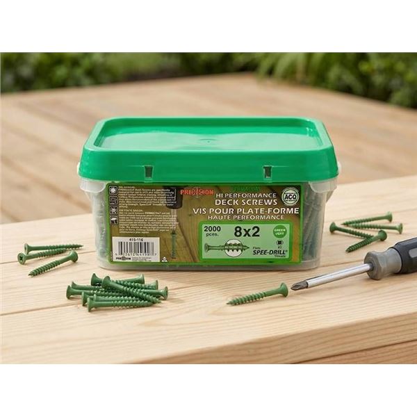 Precision 8x2 Deck Screws, 2000 Piece