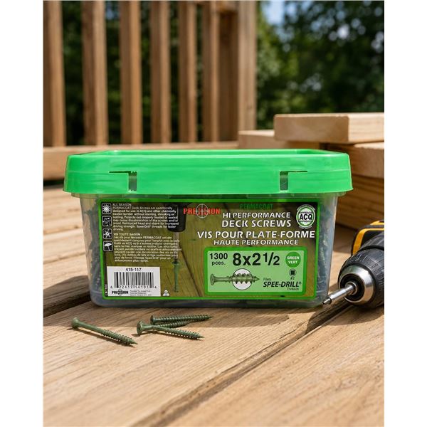 Promaster Deck Screws 8x2 1/2 Inch, 1300 Pack