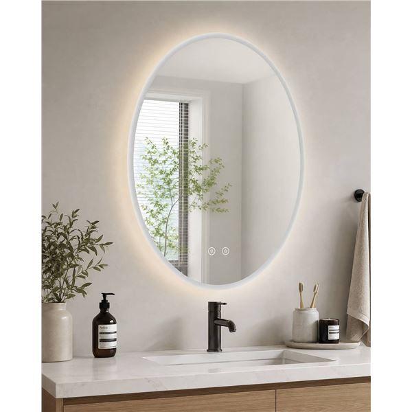 Starbivo LED Oval Bathroom Mirror