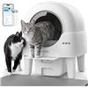 Image 1 : Kveode Self Cleaning Cat Litter Box, White