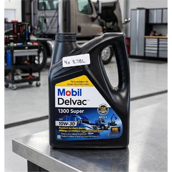 Mobil Delvac 1300 Super 15W-30 Engine Oil, 4 x 3.78L