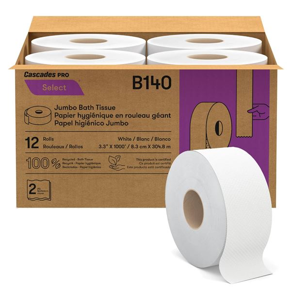 Cascades PRO Jumbo Bath Tissue, 11 Rolls