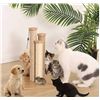 Image 1 : Amazon Basics Triple Cat Scratching Post, Beige