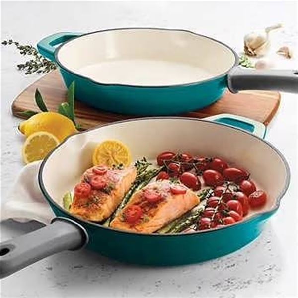 Tramontina 10 Inch and 12 inch Cast Iron Skillet Set (No handle Covers)