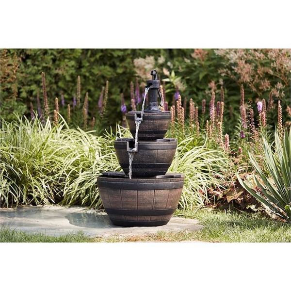 Landon & Co Rustic-Style 3-Tier Fountain