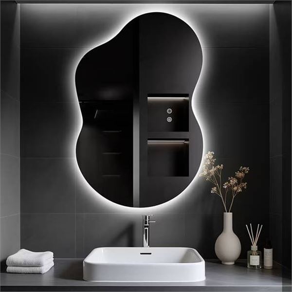 WallBeyond 36"x24" Irregular LED Mirror