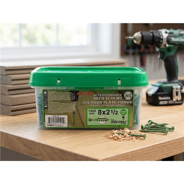 Precision 8 x 2.5 Inch Hi Performance Deck Screws
