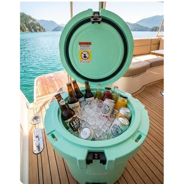 Premier Insulated Cooler With Cup Holders And Drain And Spout