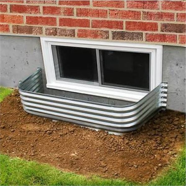 Corrugated Metal WINDOW WELL Panels, 84" x 22", Lot of 10