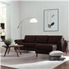 Image 1 : NEW in box Brown Leather Sectional Sofa with Chaise, 94" x 57"