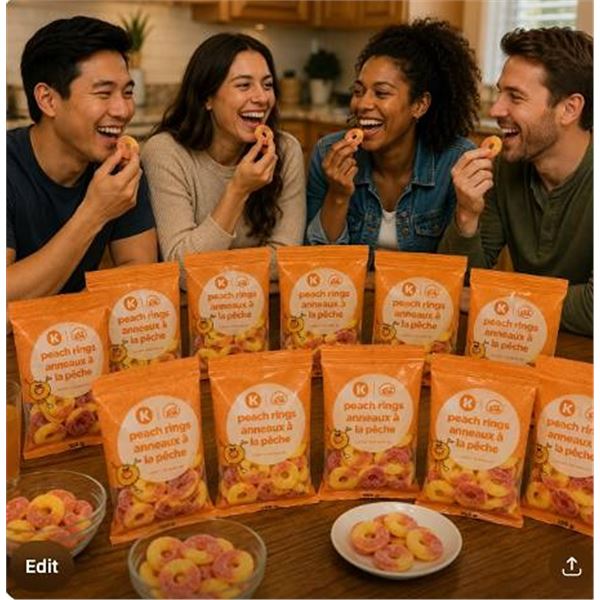 Kosher Peach Rings 12x155g Pack