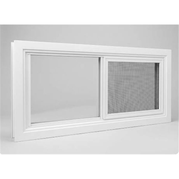 White Framed, slid open screenedÂ  Window 17" x 35"