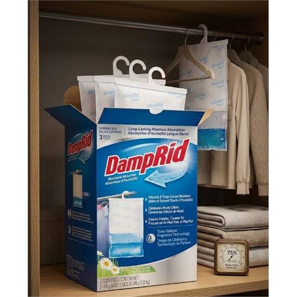 DampRid Moisture Absorber 3x436gÂ  Fresh Scent