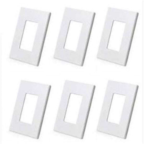 6 VALU+ 1-Gang Screwless Wall Plates
