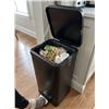 Image 1 : Black Rectangular Pedal Trash Can 10â€ x 12â€ x