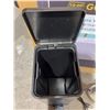 Image 4 : Black Rectangular Pedal Trash Can 10â€ x 12â€ x