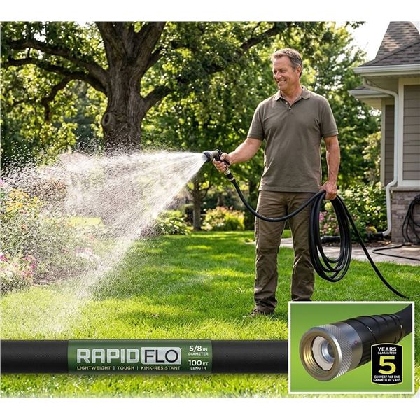 RapidFLO 100 ft Garden Hose 5/8 in Diameter
