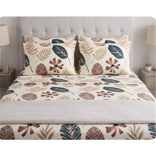 Comfy Bamboo World Queen Floral Sheet Set