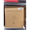 Image 4 : Metal Table Lamp Set of Two