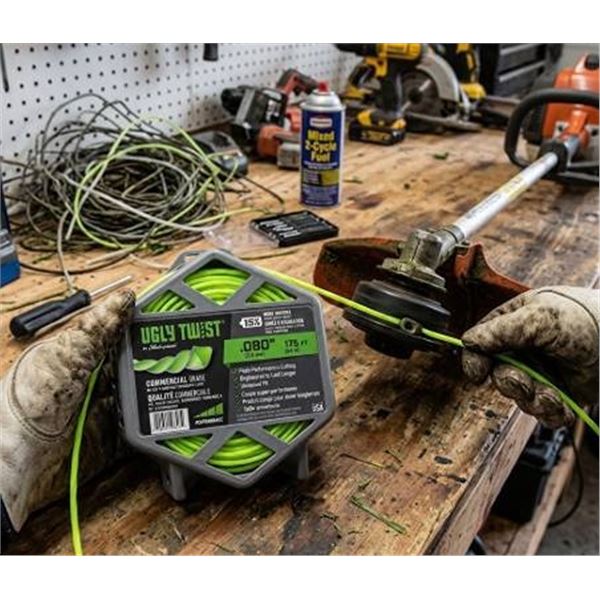 Ugly Twist 0.08-in x 175-ft Commercial Grade Green Bi-Co Twisted Trimmer Line, Lot of 3