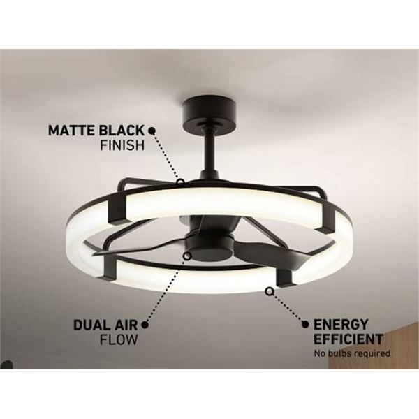 Ceiling Fan With Integrated LED Light