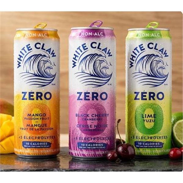 White Claw Zero Non-Alcoholic Hard Seltzer assortedÂ  12x355 mL
