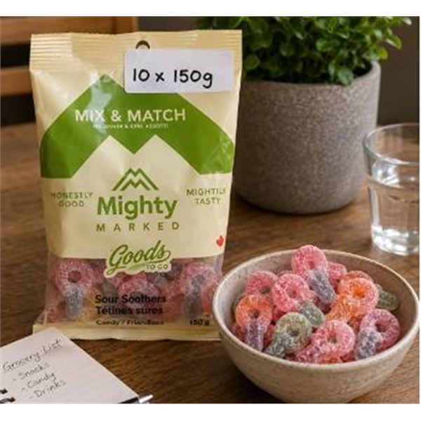 Mighty Marked Sour Soothers 10x150g