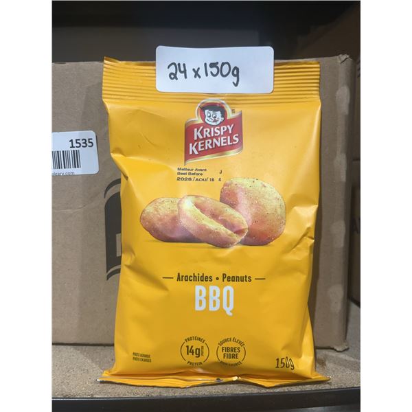 Krispy Kernels BBQ Peanuts 24x150g Bag