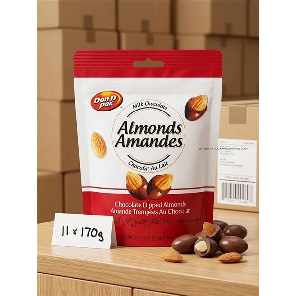 DonPiok Milk Chocolate Dipped Almonds 11 x 170g