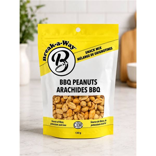 Break-a-Way BBQ Peanuts Snack Mix 130g x 10