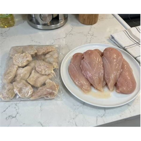 Frozen Raw Chicken Breast Pieces "Approx 15pc Per Bag"