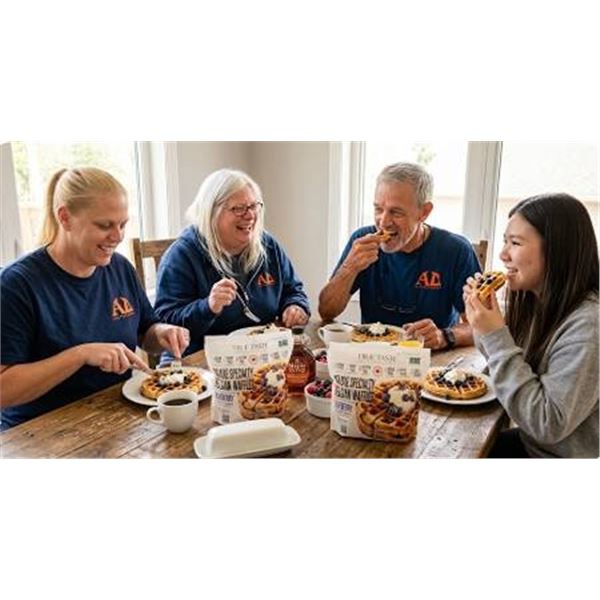 Lot ofÂ  2- True Taste Vegan Blueberry Belgian Waffles x 450g