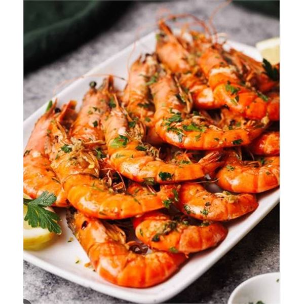 Minh Qui Frozen Black Tiger Shrimp 4lb