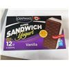 Image 3 : Lot of 2 - Chapman's Super Sandwich Frozen Yogurt 12 x 120ml Vanilla