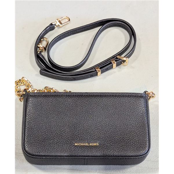 Michael Kors Black Pebbled Leather Crossbody Bag