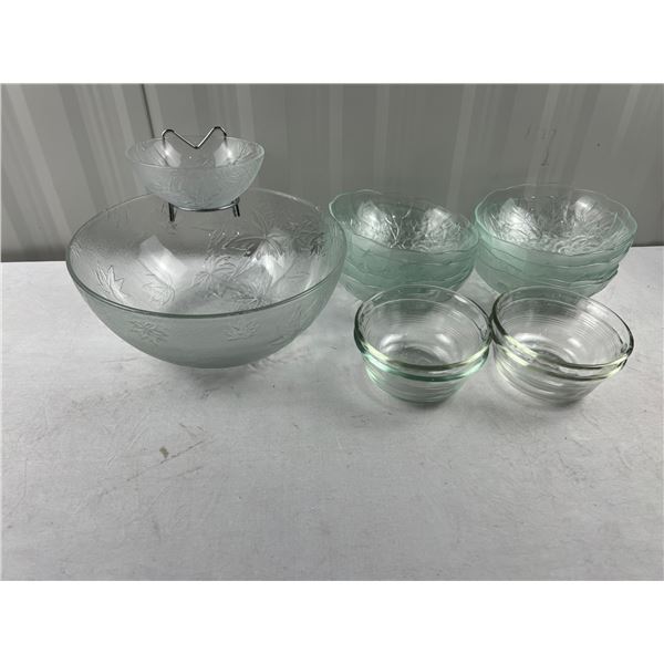 Glass Dessert Dish Lot