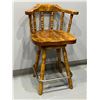 Image 1 : Wooden Swivel Bar Stool