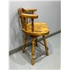 Image 2 : Wooden Swivel Bar Stool