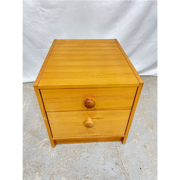 Wooden Side Table with Storage