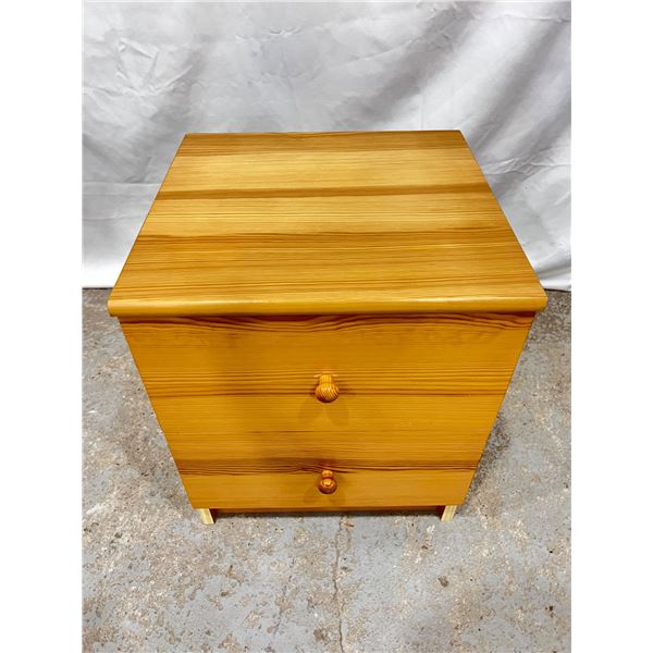 Wooden Side Table with Storage