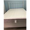 Image 1 : Metal Double Headboard and Rails - Does not include mattress or boxspring