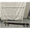 Image 2 : Metal Double Headboard and Rails - Does not include mattress or boxspring