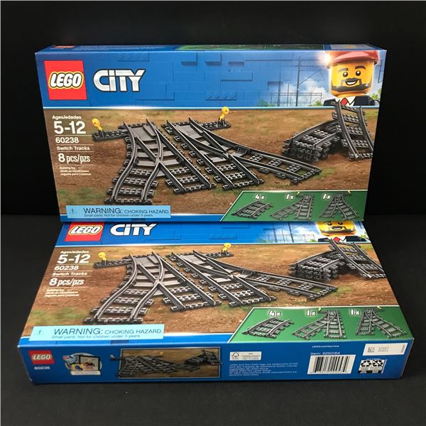 LOT OF 2 LEGO CITY #60238 SWITCH TRACKS SETS SEALED IN ORIGINAL PACKAGING