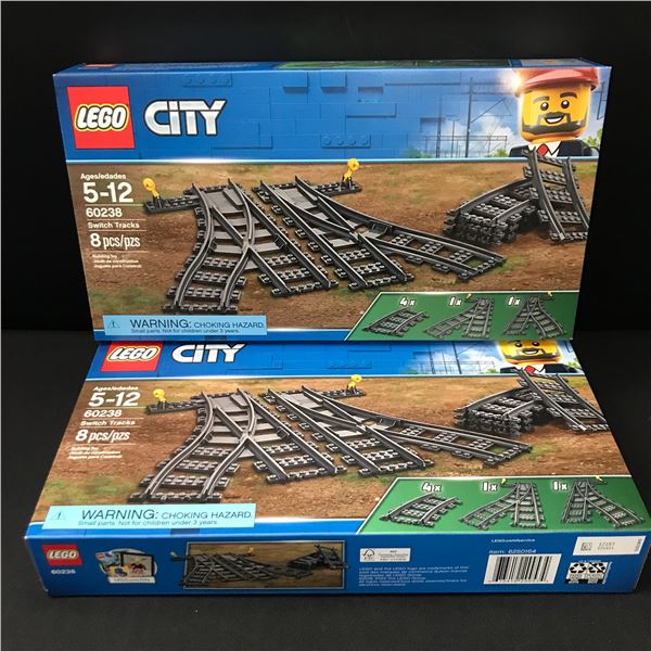 LOT OF 2 LEGO CITY #60238 SWITCH TRACKS SETS SEALED IN ORIGINAL PACKAGING