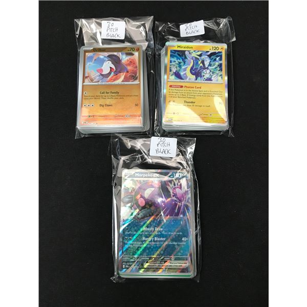 LOT OF 90 POKEMON TCG PITCH BLACK TRADING CARDS